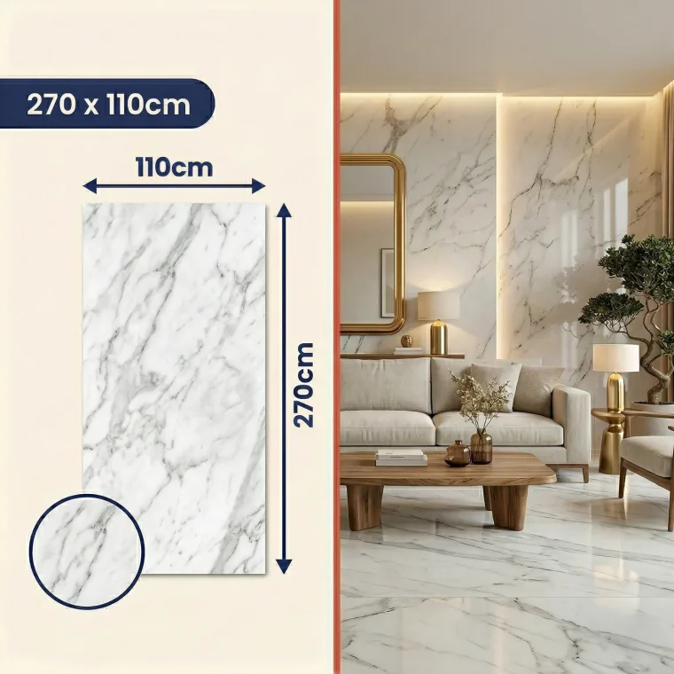 Pannelo Decorativo em Mármore Natural 270x110cm